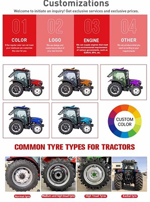 Trattore 30HP 35HP 40HP 55HP utilizzato per falciare i colori personalizzabil...